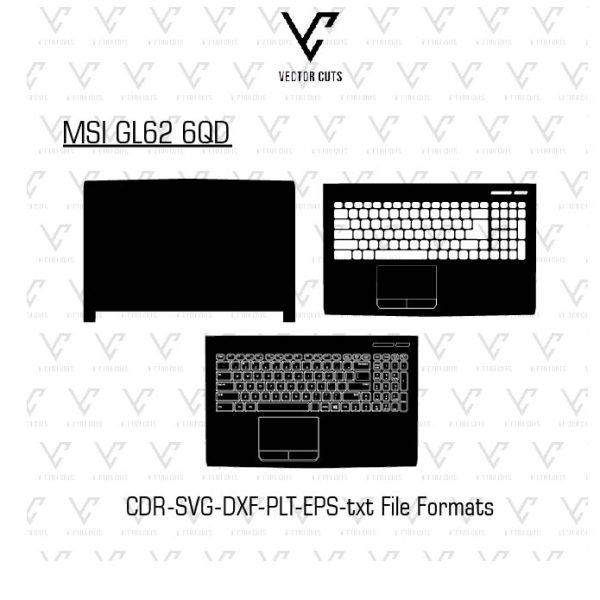 MSI GL62 6QD Laptop Skin Template