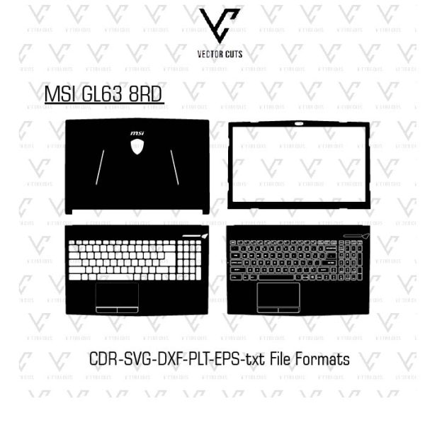 MSI GL63 8RD Laptop Skin Template