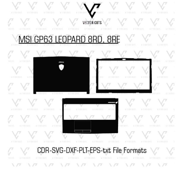 MSI GP63 LEOPARD 8RD, 8RE Laptop Skin Template