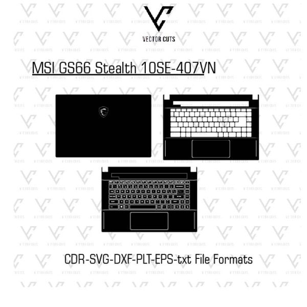 MSI GS66 Stealth 10SE-407VN Laptop Skin Template