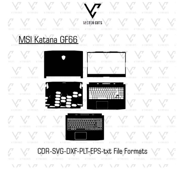 MSI Katana GF66 Laptop Skin Template