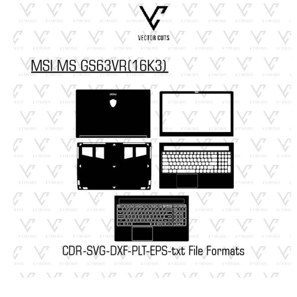 MSI MS GS63VR(16K3) Laptop Skin Template