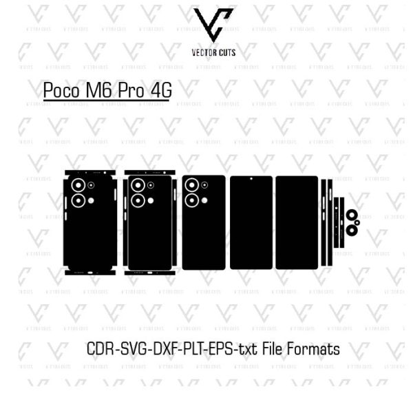 Poco M6 Pro 4G Mobile Skin Template