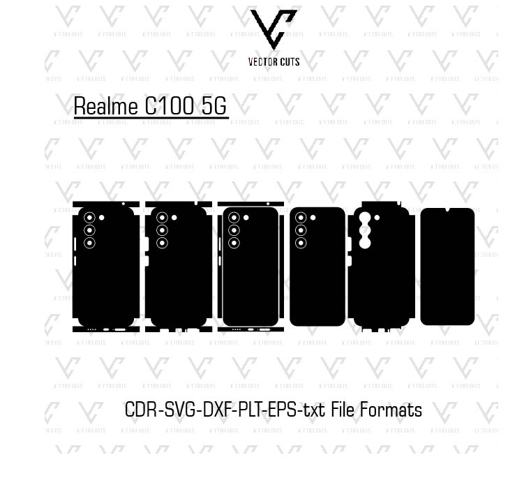 Realme C100 5G Mobile Skin Template