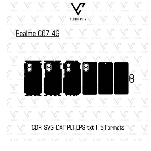 Realme C67 4G Mobile Skin Template