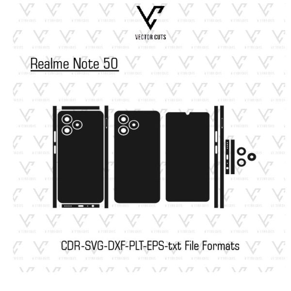 Realme Note 50 Mobile Skin Template
