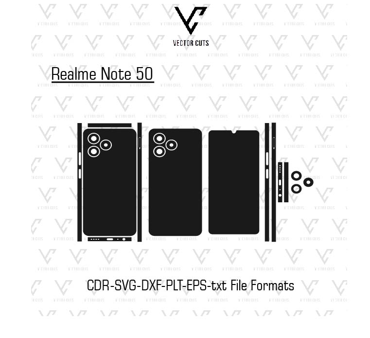 Realme Note 50 Mobile Skin Template