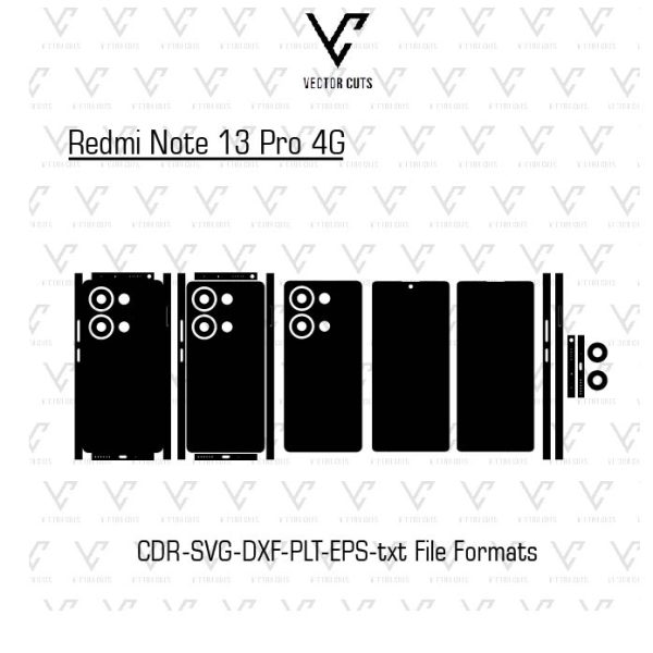Redmi Note 13 Pro 4G Mobile Skin Template