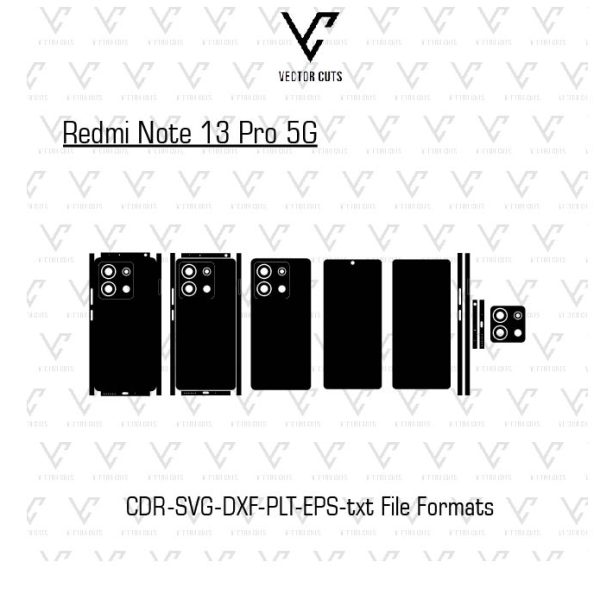 Redmi Note 13 Pro 5G Mobile Skin Template