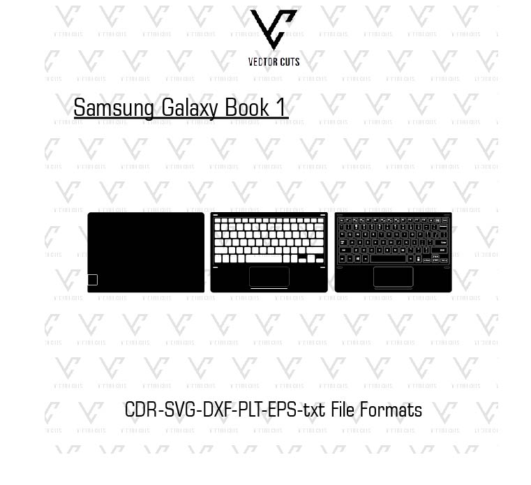 Samsung Galaxy Book 1 laptop skin template