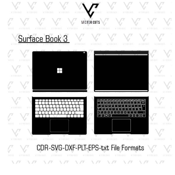 Surface Book 3 Laptop Skin Template