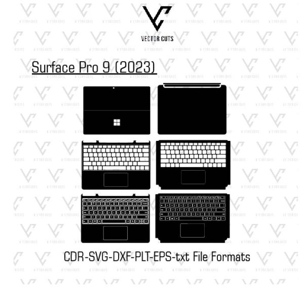 Surface Pro 9 (2023) Laptop Skin Template