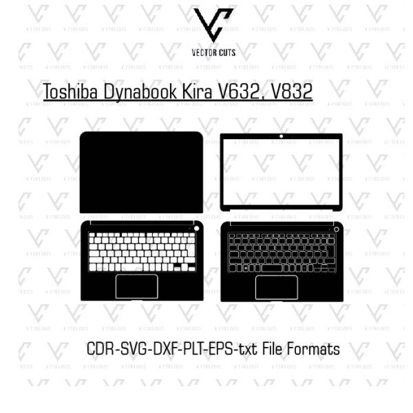 Toshiba Dynabook Kira V632, V832 Laptop Skin Template