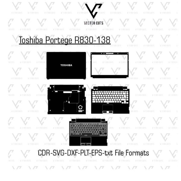 Toshiba Portege R830-138 Laptop Skin Template