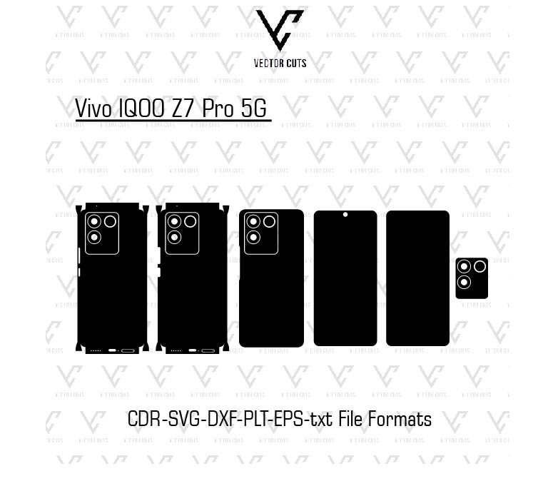 Vivo IQOO Z7 Pro 5G Mobile Skin Template