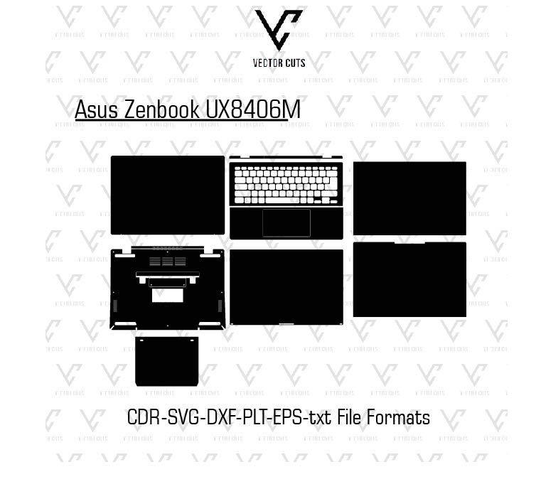 Asus Zenbook UX8406M Laptop Skin Template