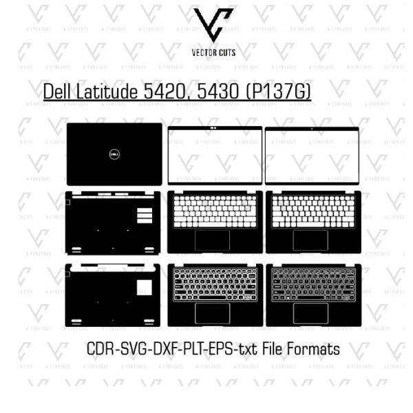 Dell Latitude 5420, 5430 (P137G) Laptop Skin Template