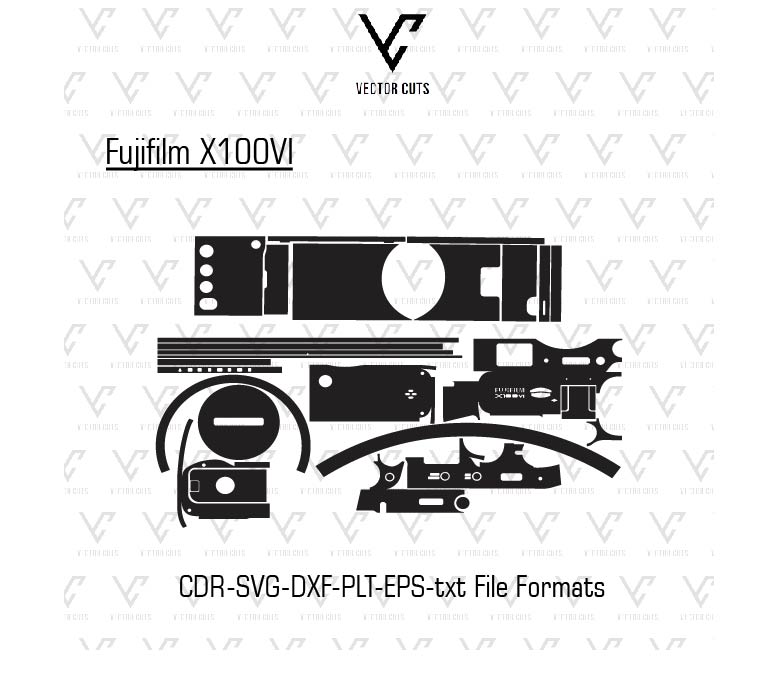Fujifilm X100VI Vinyl Skin Template
