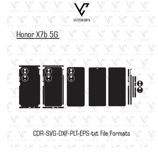 Honor X7b 5G Mobile Skin Template
