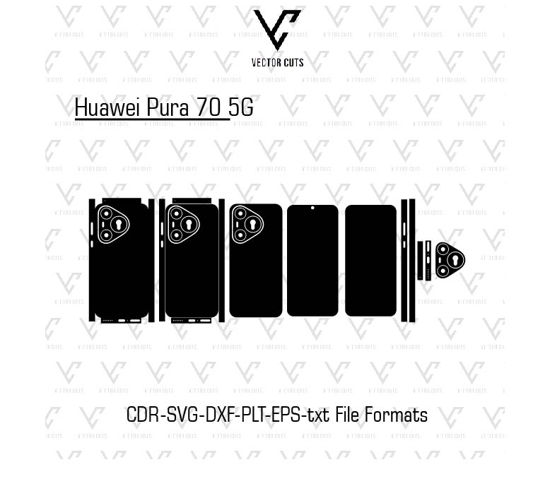 Huawei Pura 70 5G Mobile Skin Template