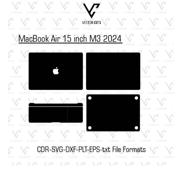 MacBook Air 15 inch M3 2024 Laptop Skin Template