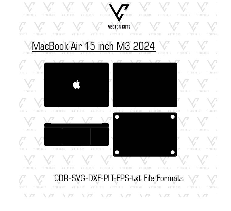 MacBook Air 15 inch M3 2024 Laptop Skin Template