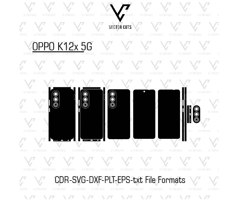 OPPO K12x 5G Mobile Skin Template