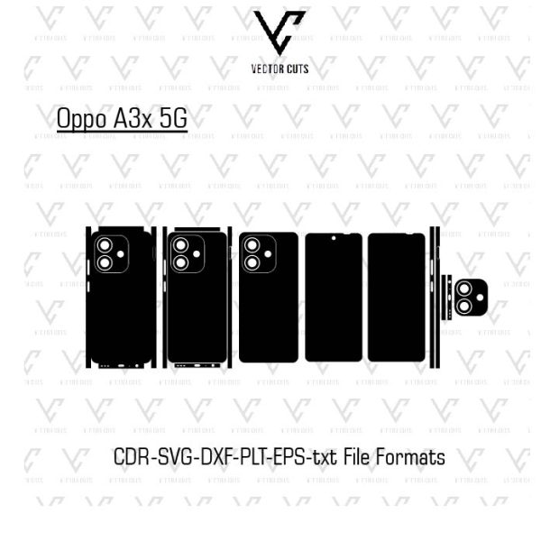 Oppo A3x 5G Mobile Skin Template