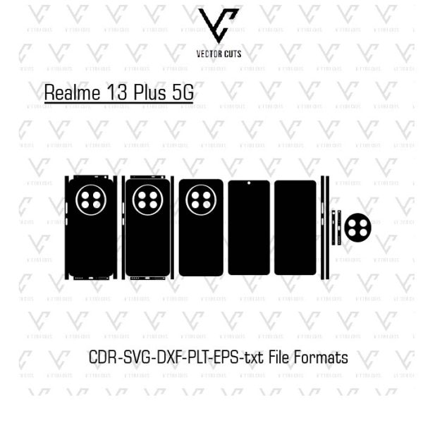 Realme 13 Plus 5G Mobile Skin Template