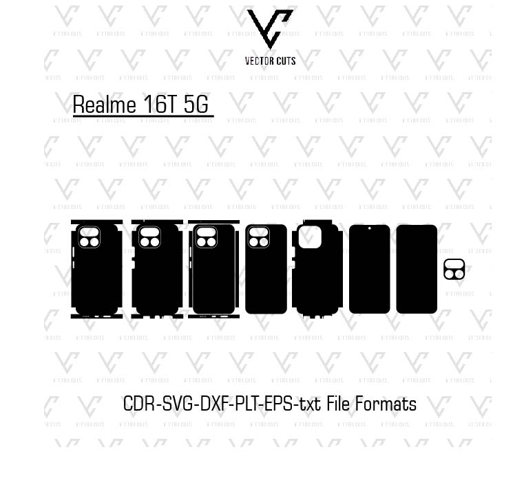 Realme 16T 5G Mobile Skin Template