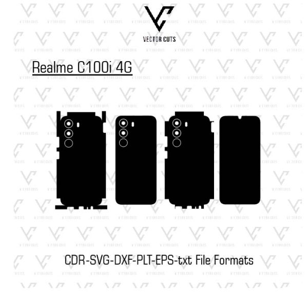 Realme C100i 4G Mobile Skin Template
