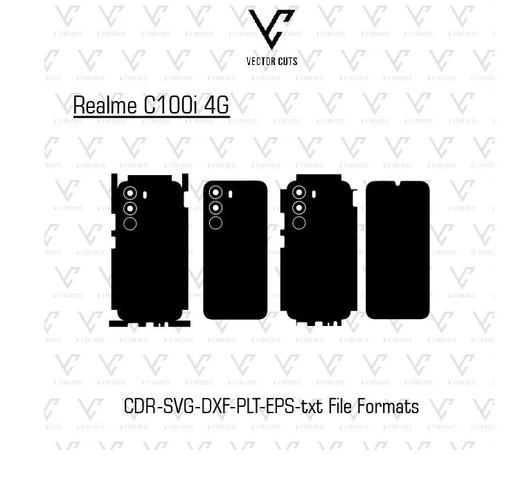 Realme C100i 4G Mobile Skin Template