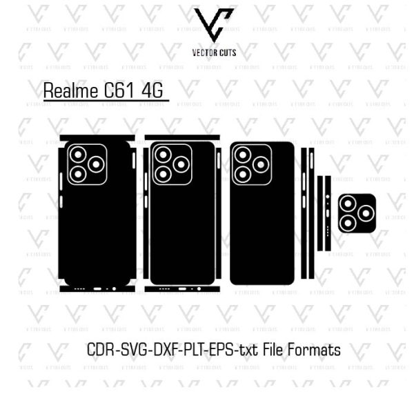 Realme C61 4G Mobile Skin Template
