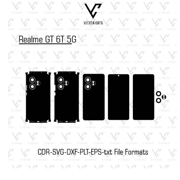 Realme GT 6T 5G Mobile Skin Template