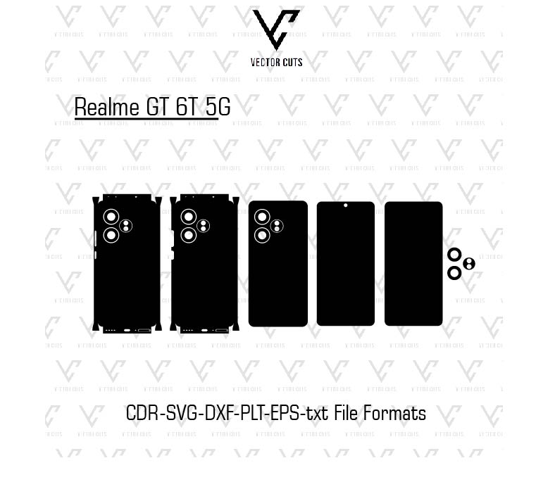Realme GT 6T 5G Mobile Skin Template