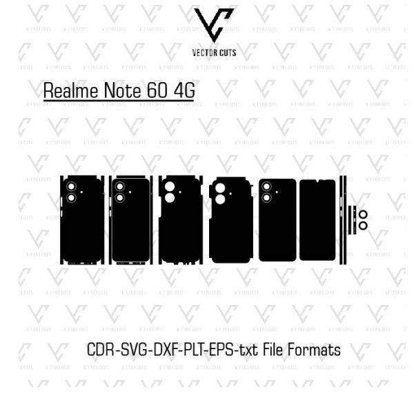 Realme Note 60 4G Mobile Skin Template