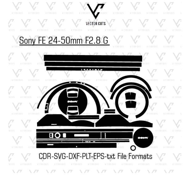 Sony FE 24-50mm F2.8 G Camera lens Skin Template