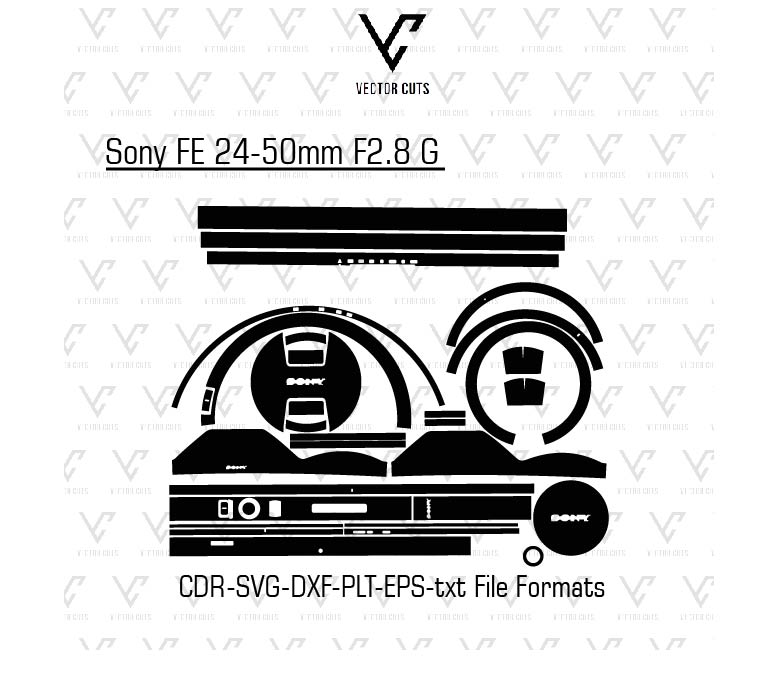 Sony FE 24-50mm F2.8 G Camera lens Skin Template