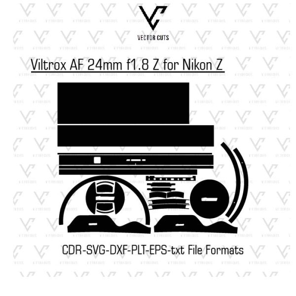 Viltrox AF 24mm f1.8 Z for Nikon Z Camera lens Skin Template