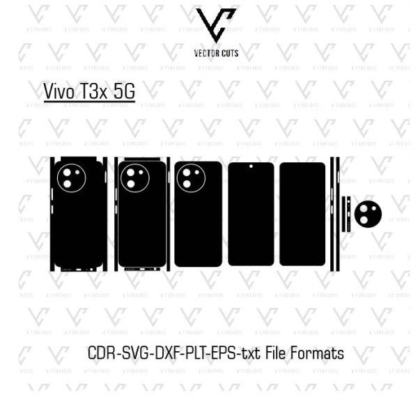 Vivo T3x 5G Mobile Skin Template