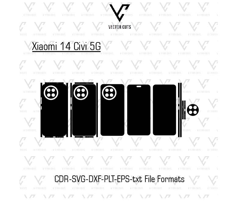 Xiaomi 14 Civi 5G Mobile Skin Template