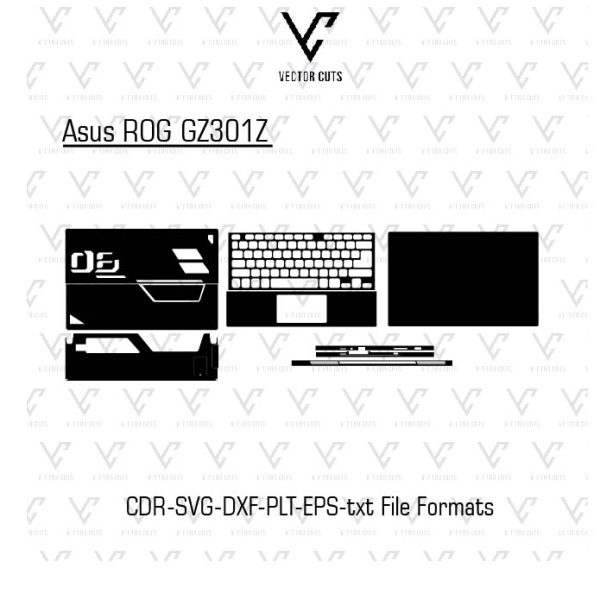 Asus ROG GZ301Z Laptop Skin Template