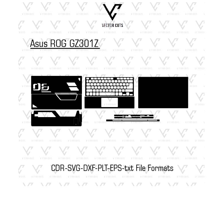 Asus ROG GZ301Z Laptop Skin Template