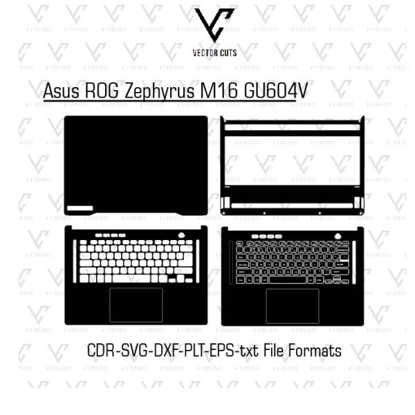 Asus ROG Zephyrus M16 GU604V Laptop Skin Template