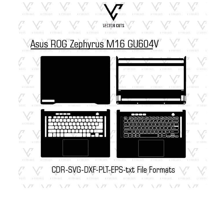 Asus ROG Zephyrus M16 GU604V Laptop Skin Template