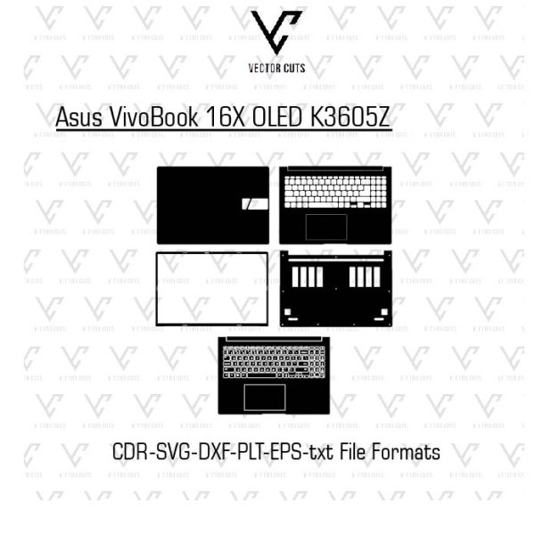 Asus VivoBook 16X OLED K3605Z Laptop Skin Template