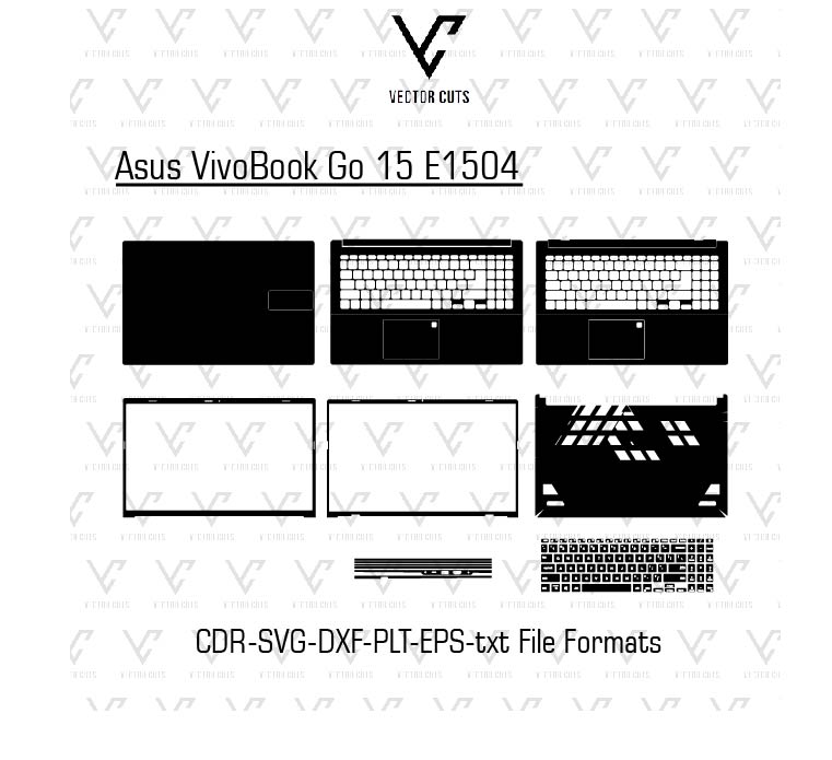 Asus VivoBook Go 15 E1504 Laptop Skin Template