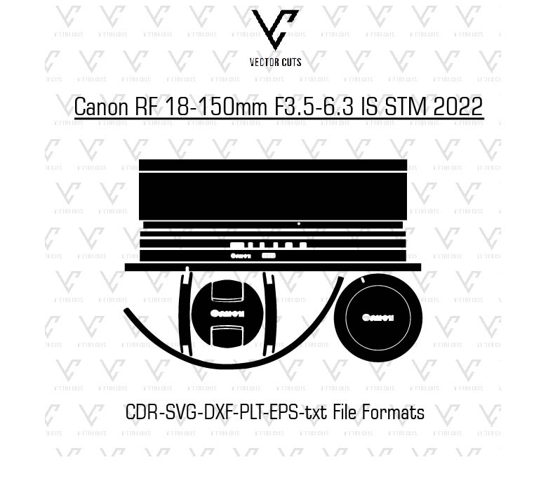 Canon RF 18-150mm F3.5-6.3 IS STM 2022 Camera Lens Skin Template