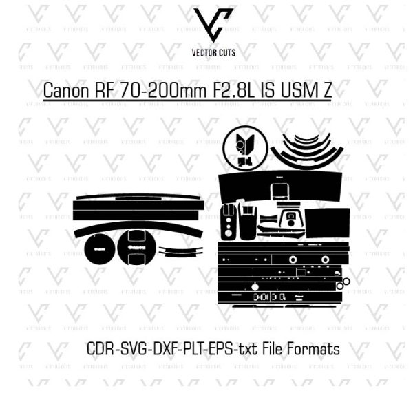 Canon RF 70-200mm F2.8L IS USM Z Camera Lens Skin Template