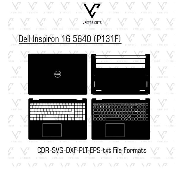 Dell Inspiron 16 5640 (P131F) Laptop Skin Template